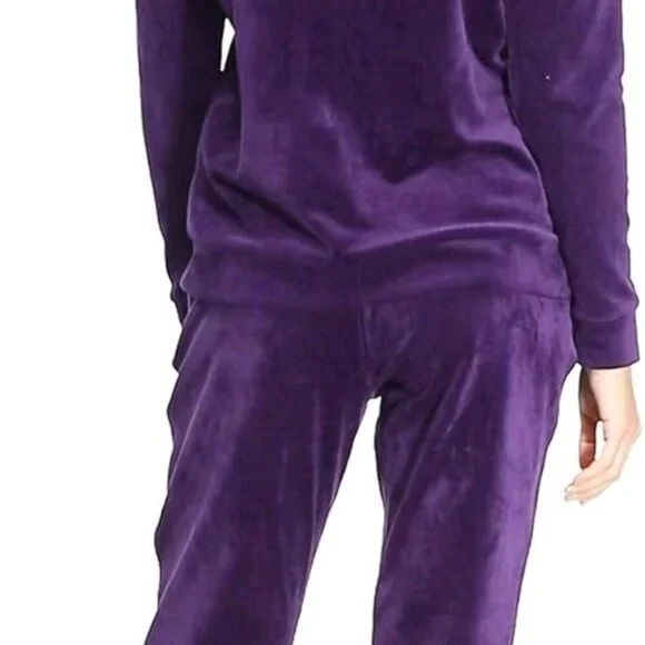 Fashionable XX-Large Women's Velour Sweatsuit - Full Zip & Wide Leg Pants